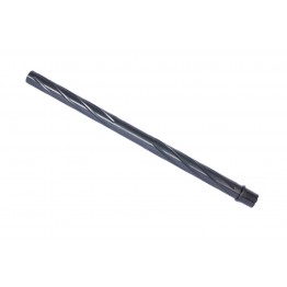 ARD AR15 5.56 STAINLESS SPIRAL FLUTED IN BLACK  THREADED BULL 1-9 TWIST BARREL 16 " #B101