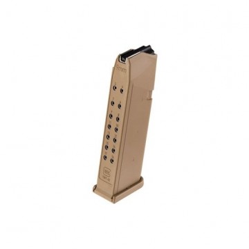 GLOCK ORIGINAL GLOCK 17 MAGAZINE 9MM  17 RD COYOTE . #9GLK17DE
