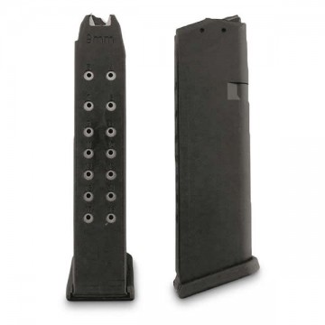 MAGAZINE FOR GLOCK  9MM  17 RD BLACK  #17GLKM