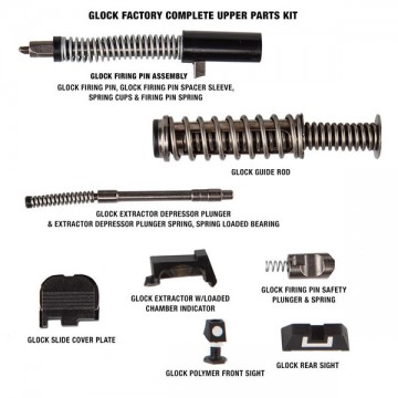 GLOCK 19 SLIDE PARTS STAINLESS STEEL  KIT#GPKS43