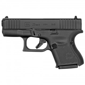 Glock, 26 Gen5, Striker Fired, Semi-automatic, Polymer Frame Pistol, Sub-Compact, 9MM, 3.43" Barrel, Glock Marksman Barrel 10 RDS #UA265S201