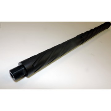 ARD LR 308 STAINLESS IN BLACK  SPIRAL FLUTED THREADED BULL 1-10 TWIST BARREL 20 " #SSB308