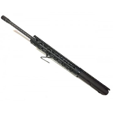 ARD LR 308 STAINLESS  SPIRAL FLUTED  IN BLACK THREADED BULL 1-10 TWIST COMPLETE UPPER  24 " #308BLARD
