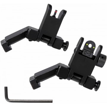 45 DEGREE SIGHTS Low Profile Flip Up Front and Rear  Sight Set  #45DF