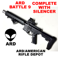 AR15 ARD  5 INCH   BATTLE  9   PISTOL  COMPLETE WITH SILENCER  9MM AR15 #ARD9ACS